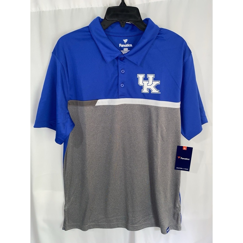 NWT Fanatics Kentucky Wildcats Color Block Performance Polo Shirt Mens Large
